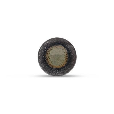 Plate 15cm textured moss Cone