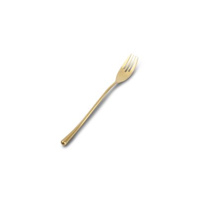 Dessert fork matte gold Revive - Set of 6