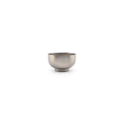 Bol 12xH7cm double paroi vintage argent Host