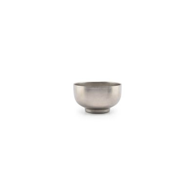 Bol 13xH7,5cm double paroi vintage argent Host