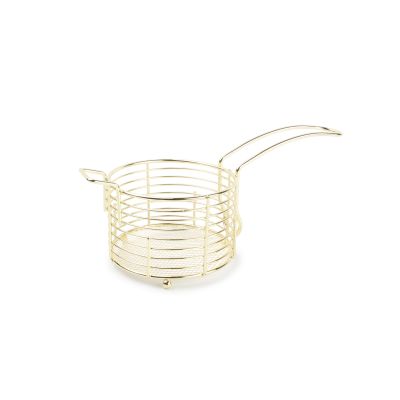 Pommes frites Korb 11xH7,5cm gold Wire Ware