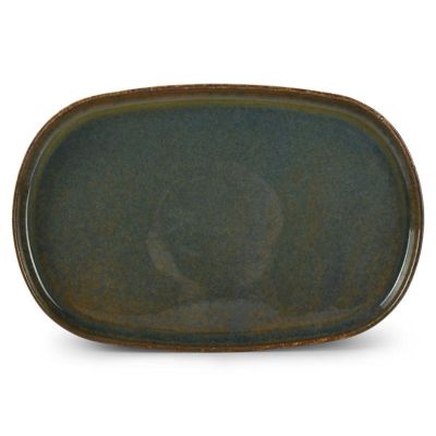 Plat bord 34x22xH2cm groen Pila