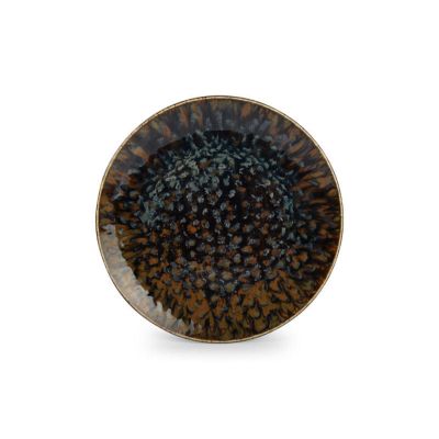 Plat bord 27cm bruin/blauw Resto