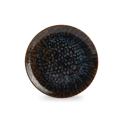 Plat bord 30,5cm bruin/blauw Resto