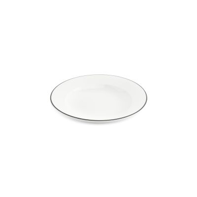 Diep bord 23,5xH4cm black rim Bistro