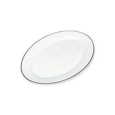 Serveerschaal 35x24xH2,5cm black rim Bistro