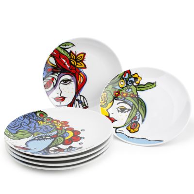 Plat bord 20,5cm Josien Broeren - Set van 6