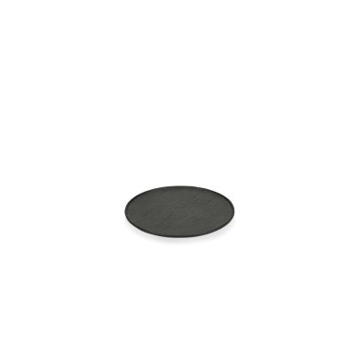 Teller flach 22cm low rim black Livelli