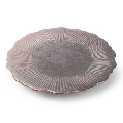Assiette plate 29cm bronze Floret