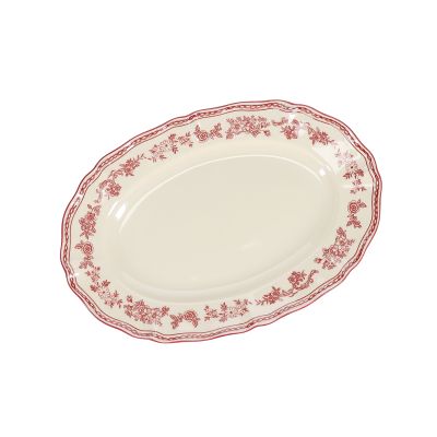 Plat à servir 32,5x22,5cm ovale burgundy Cyril