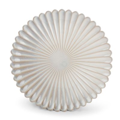 Plate 28,5cm nuance white Lotus