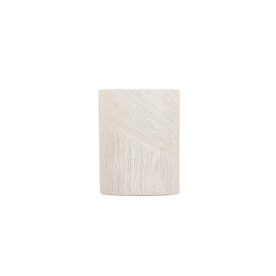 Vaas 13,5x9xH17,5cm ovaal beige Vico