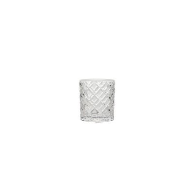 Glass 35cl damier Peacock - Set of 2