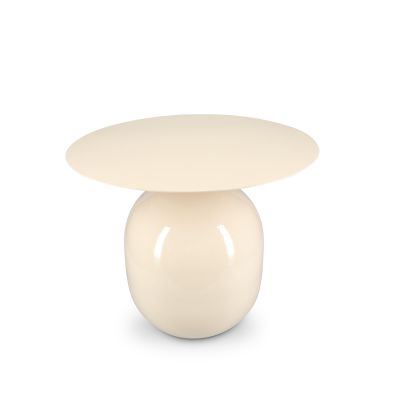 Bijzettafel 50xH40cm metaal ivory Mio