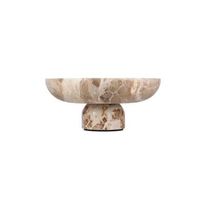 Dekorschale 25,5xH10,5cm Marmor beige Opus