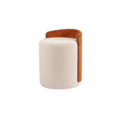 Pouf 40x38xH55cm burnt orange/soft grey Brume