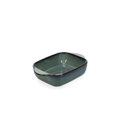 Plat &agrave; four 25/19,5x16,5xH6cm vert/bleu Meridian
