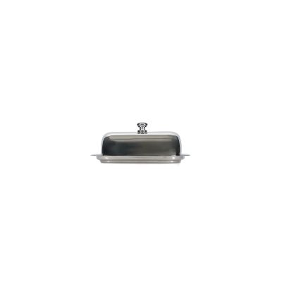 Butter dish 16x12xH6,5cm chrome Oryn