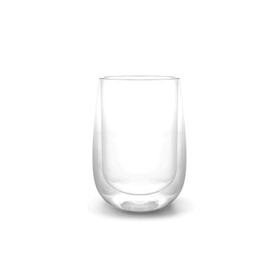 Beker 47cl dubbelwandig glas Paris - Set van 2