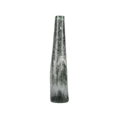 Candle 9xH40cm dark green Twig