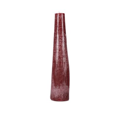Candle 9xH40cm burgundy Twig