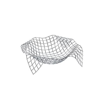 Wire basket 32x32xH7,5cm chrome Album