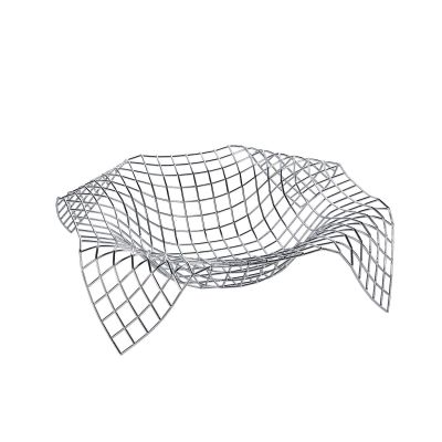 Wire basket 39,5x39,5xH8,5cm chrome Album